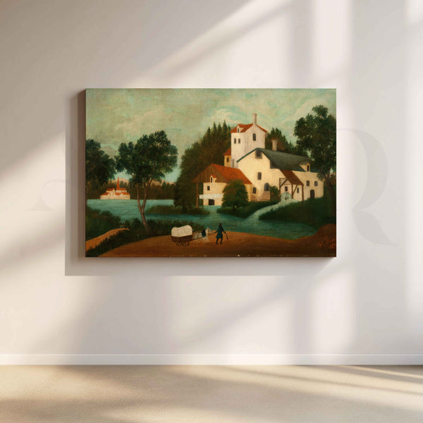 Lakeside Manor Folk Art Canvas Artwork
