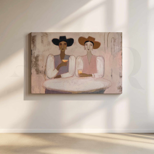 Elegant Women Portrait Canvas Artwork