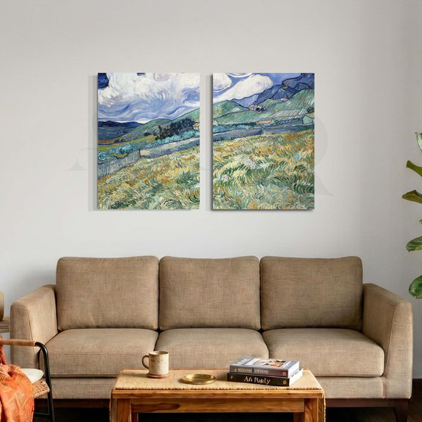 Van Gogh Inspired Countryside Gallery Wall Artwork Set of 2