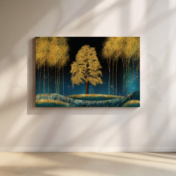 Golden Canopy Canvas Wall Artwork