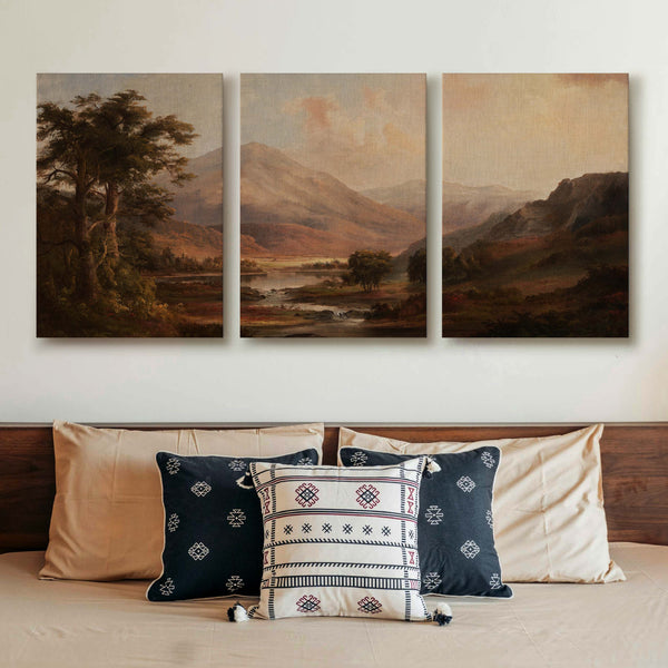 Vintage Landscape Gallery Wall Set of 3 - 18 x 24 Inches
