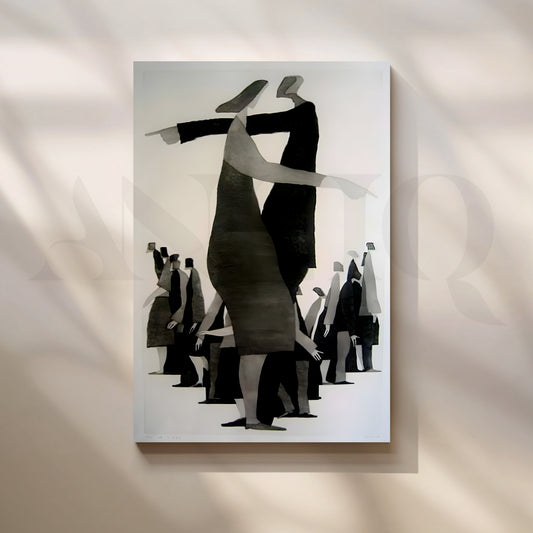 Contemporary Figurative Canvas Artwork for Living Room