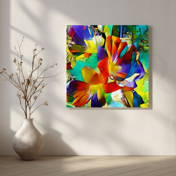 Floral Geometry Canvas Artwork