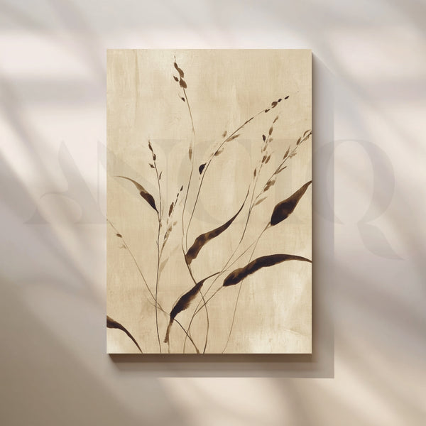 Minimal Botanical Abstract Canvas Artwork