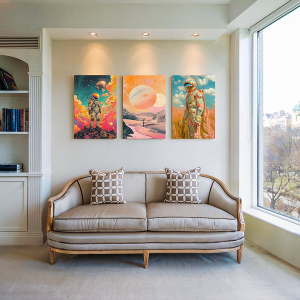 Cosmic Voyage Gallery Wall – Set of 3 Artworks