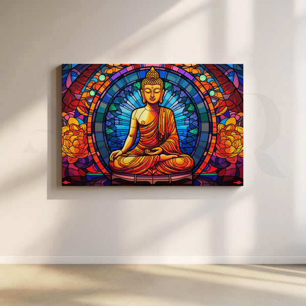 Vibrant Buddha Canvas Artwork