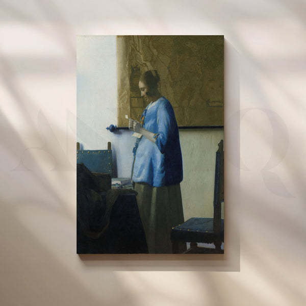 Reading a Letter by Vermeer Canvas Artwork