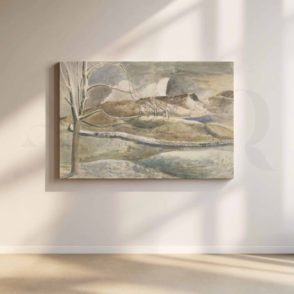 Misty Mountain Landscape Canvas Artwork