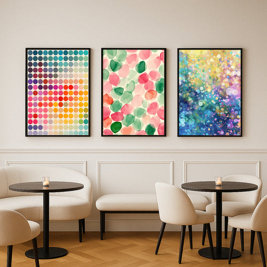 Playful Light Dots Gallery Walls