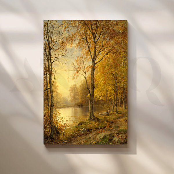 Golden Autumn Forest Canvas Artwork