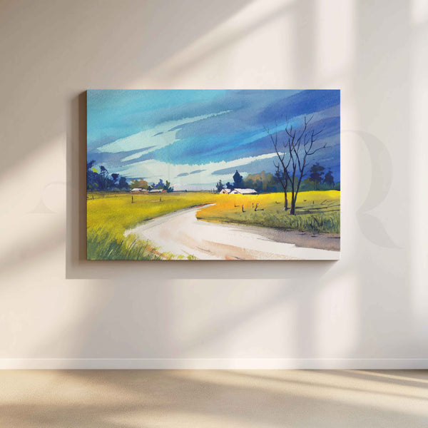 Countryside Road Landscape Canvas Artwork