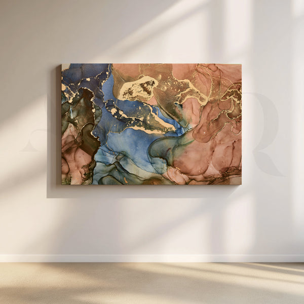 Serene Marble Waves Abstract Art