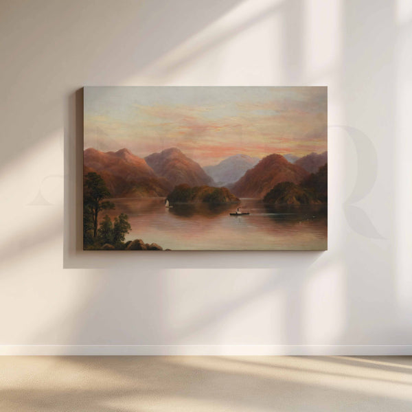 Serene Mountain Lake Canvas Artwork