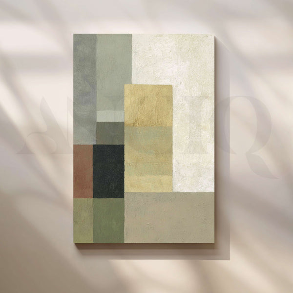 Minimalist Geometric Abstract Canvas Artwork