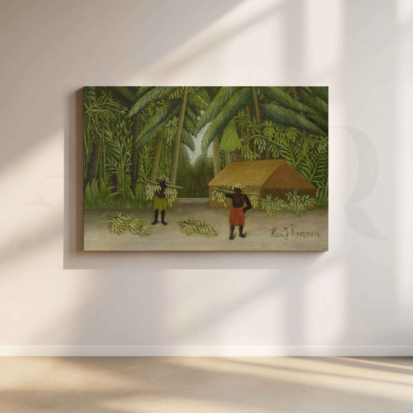 Tropical Plantation Folk Art Canvas Artwork