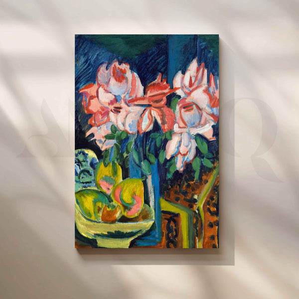 Expressive Floral Still Life Canvas Artwork