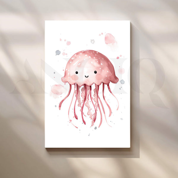 Pink Jellyfish Dreams Kids Canvas Artwork