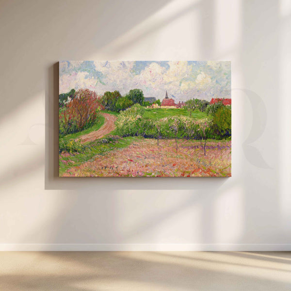 Blooming Countryside Landscape Canvas Artwork
