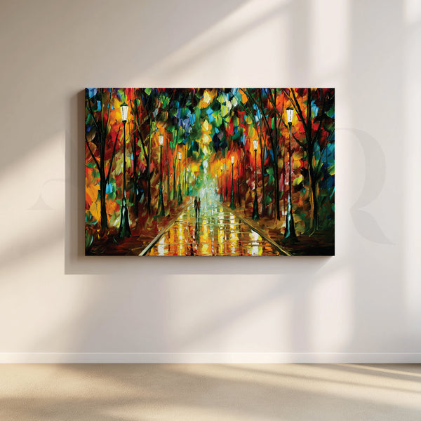 Love Amidst the Abstract Storm Canvas Artwork
