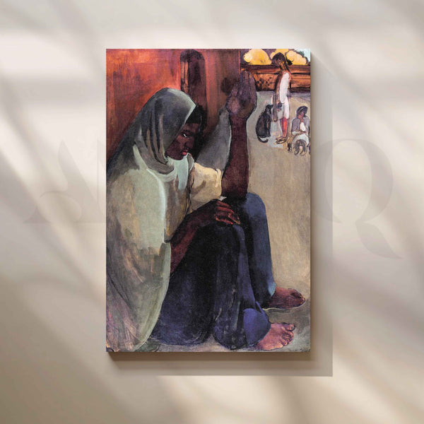 Ancient Story Teller by Amrita Sher-Gil Canvas Artwork