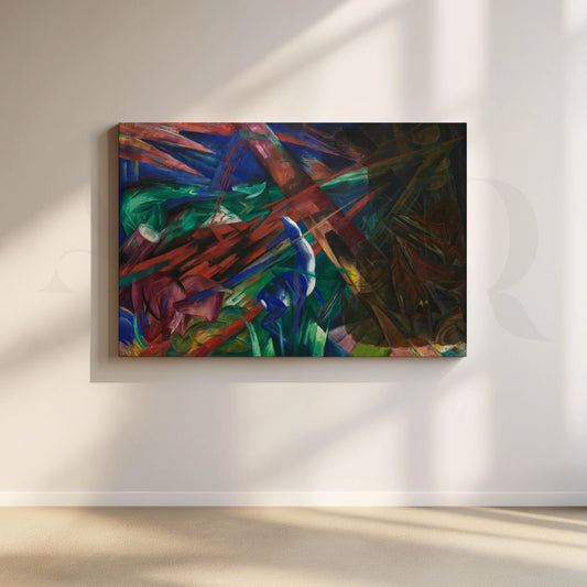 Dynamic Expressionist Canvas Artwork for Living Room