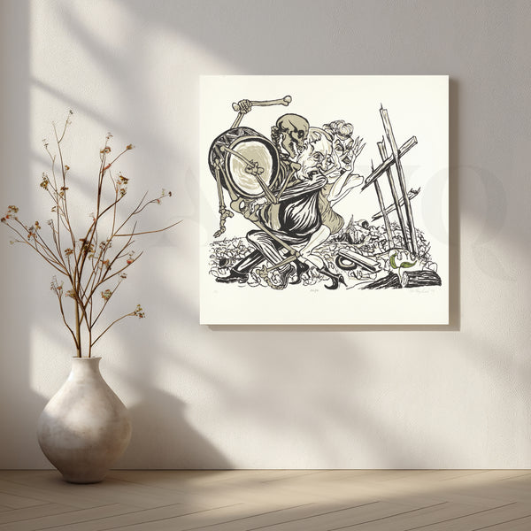 Skeleton Dance of Society Canvas Artwork