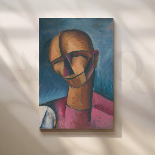 Abstract Male Portrait Canvas Artwork for Office/Study Room
