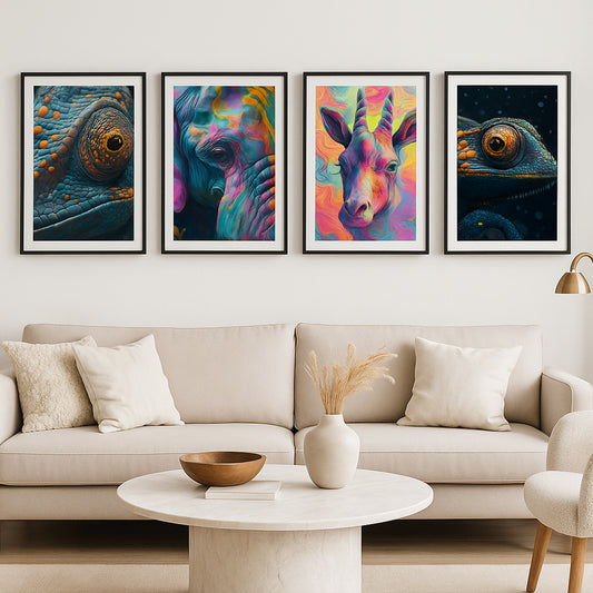 Vibrant Wildlife Gallery Walls