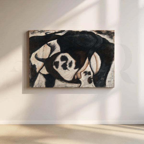 Black & White Cow Canvas Artwork