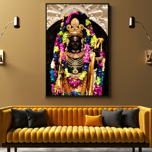 A Divine Encounter: A Ram Lalla Painting Print Canvas Framed Artwork That Captures the Heart