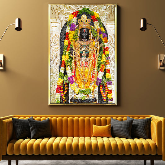 Where Prayers Take Form: A Ram Lalla Painting Print Canvas To Fulfill the Devotee's Soul