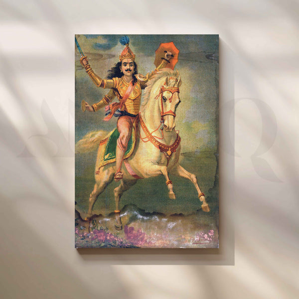 Kalki Avatar by Raja Ravi Varma Canvas Artwork