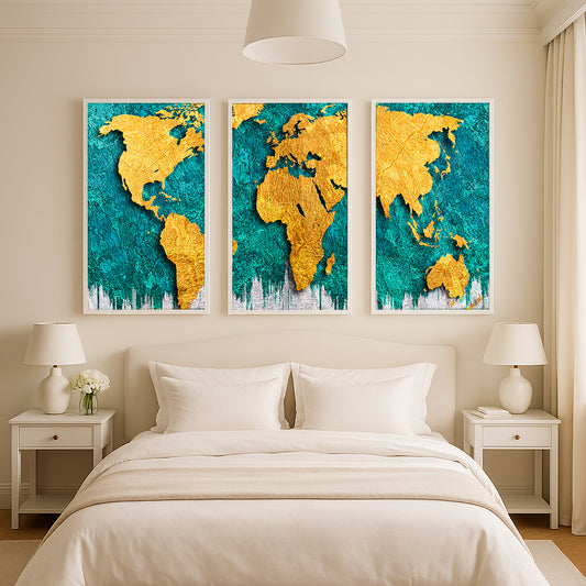 Cartographic Canvas Wall Painting