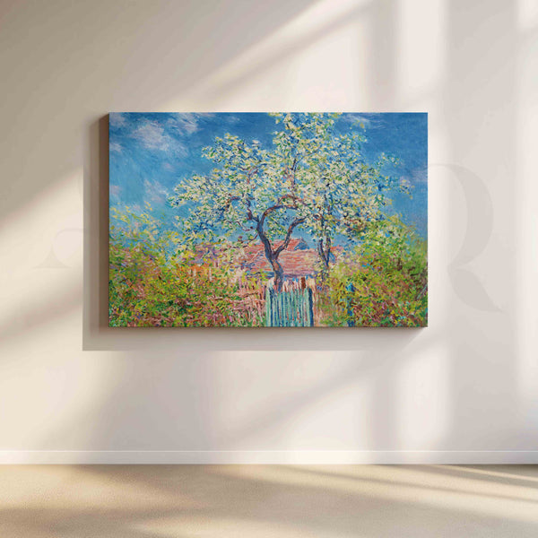 Blossoming Garden Tree Impressionist Canvas Artwork
