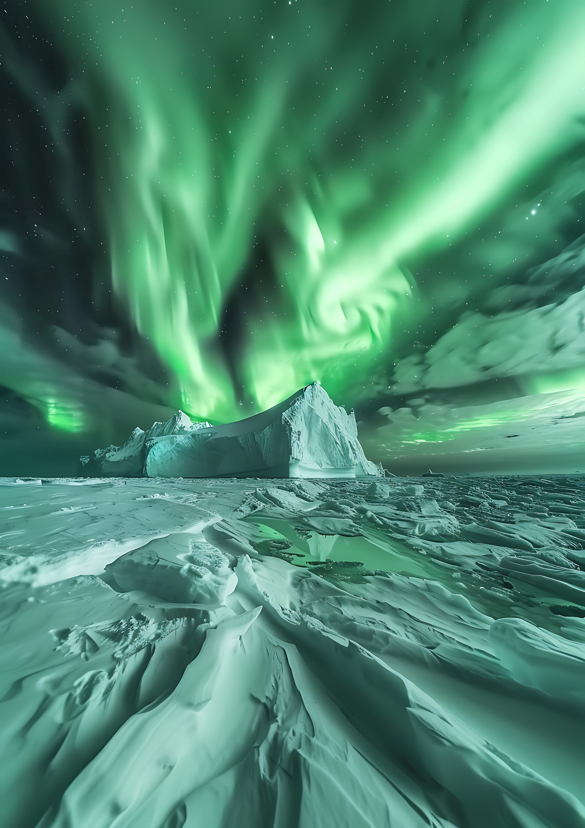 aurora glacier wall poster anciq