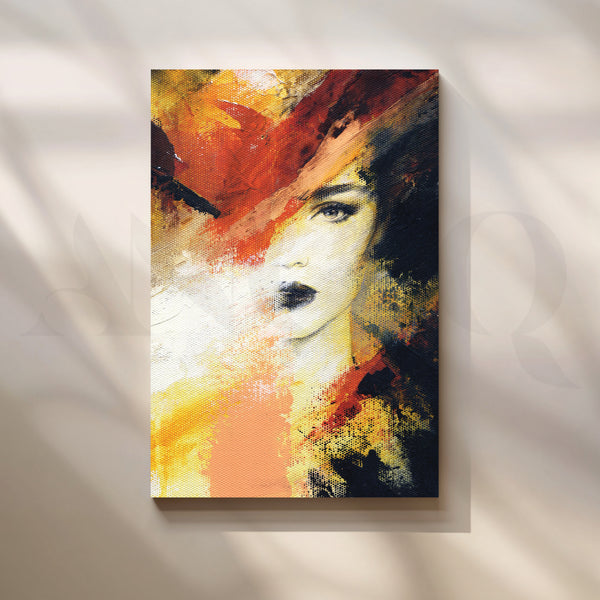 The Enigmatic Essence of a Girl Canvas Artwork