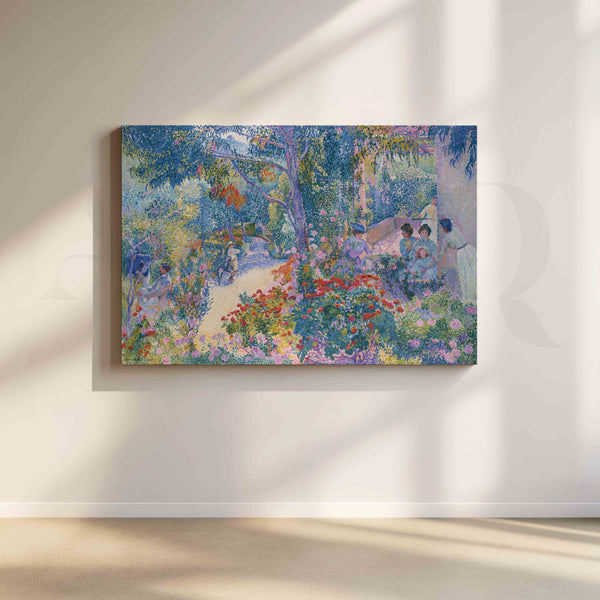 Impressionist Garden Gathering Canvas Artwork