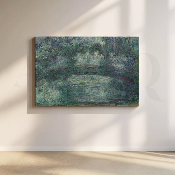 Water Garden Bridge Canvas Artwork