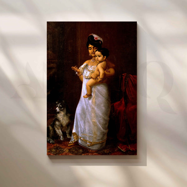 Raja Ravi Varma’s There Comes Papa Canvas Artwork
