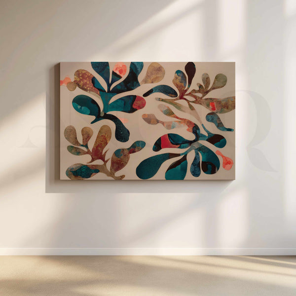 Contemporary Botanical Abstract Canvas Artwork