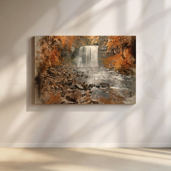 Serene Cascades Canvas Artwork
