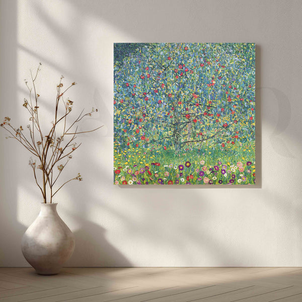 Gustav Klimt Flowering Orchard Canvas Artwork