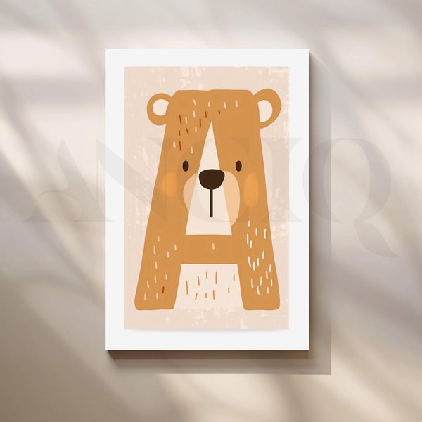 Little Brown Bear Kids Canvas Artwork