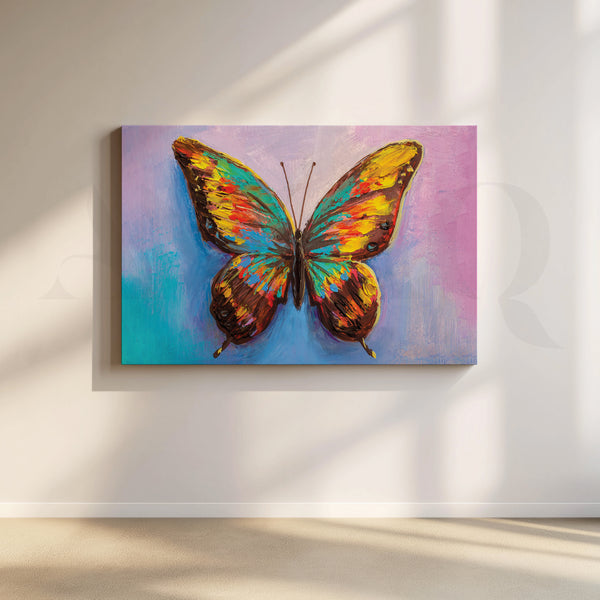 Fluttering Kaleidoscope Canvas Artwork