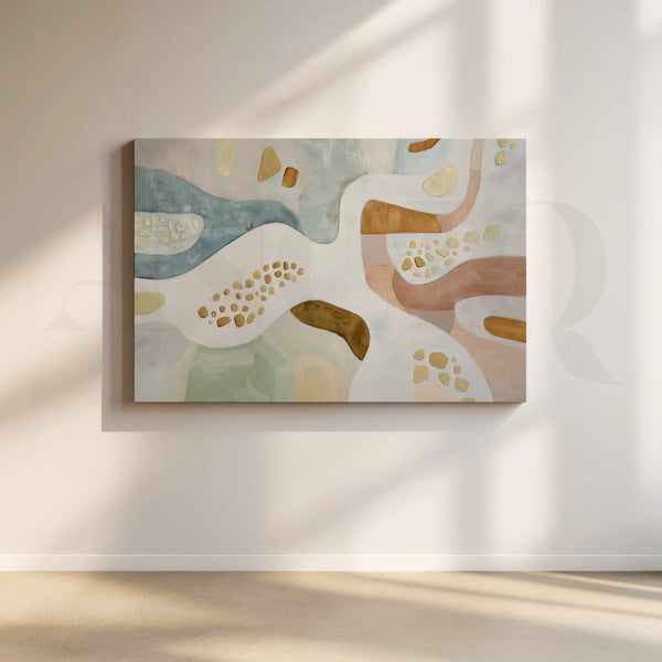 Pastel Organic Abstract Canvas Artwork