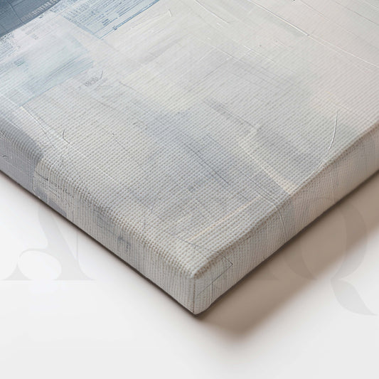 Blue Grey Abstract Gallery Wall Canvas Artwork Set of 3 - 18 x 24 Inches
