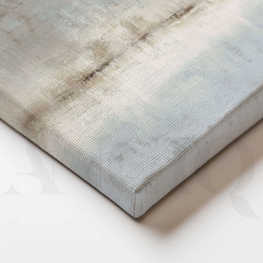 Soft Grey Horizon Abstract Canvas Artwork