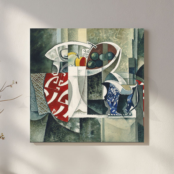 Cubist Table Arrangement Still Life Canvas Artwork (Ready to Ship)