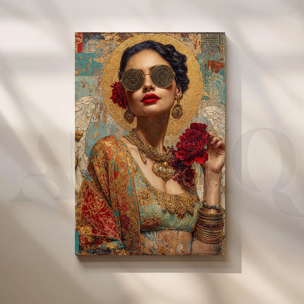Regal Woman Portrait Canvas Artwork (Ready Ship)