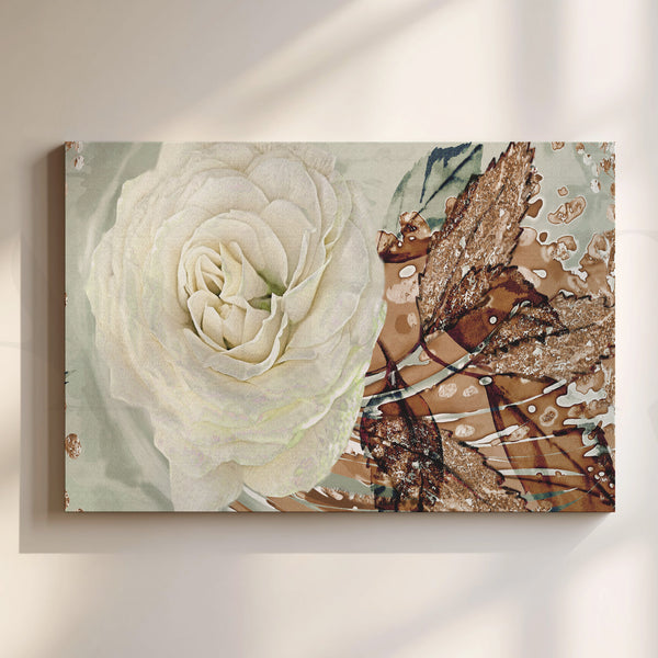 Golden Rose Symphony Canvas Artwork (Ready to Ship)